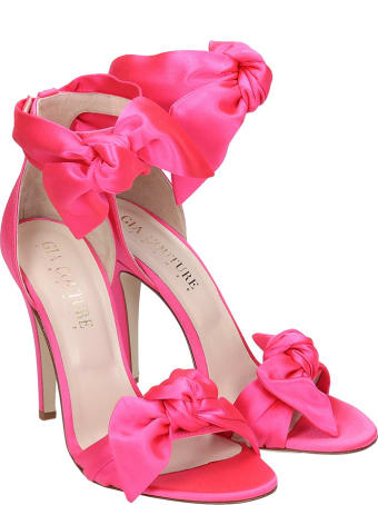 GIA COUTURE Sandals In Fuxia Satin