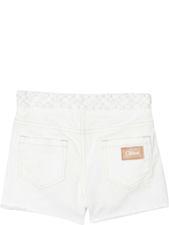 Chloé White Shorts Teen Chloè Kids