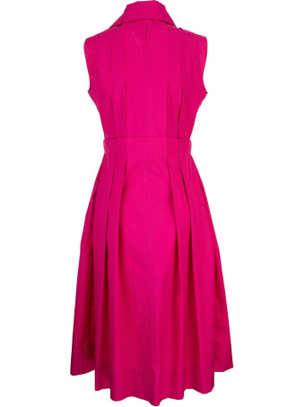 Marni Cotton Dress With Pleats Fuchsia