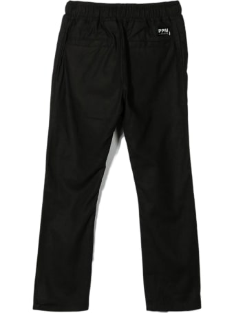 Paolo Pecora Black Linen-blend/cotton-blend Trousers