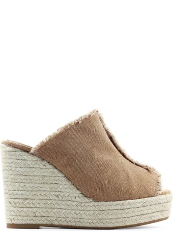 Castañer Fatima Beige Wedge Sabot