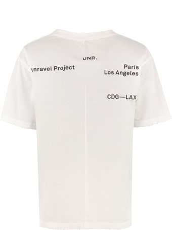 Ben Taverniti Unravel Project Logo Print Cotton T-shirt