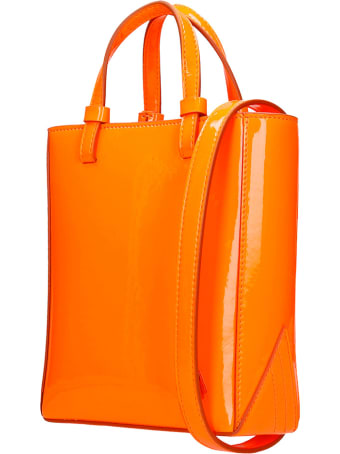 The Attico Drew Hand Bag In Orange Leather