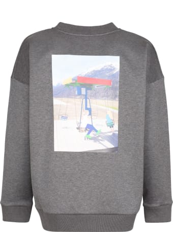 Plan C Printed Crew-neck Sweatshirt