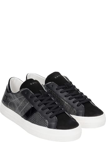 D.A.T.E. Hill Low Sneakers In Silver Suede And Leather