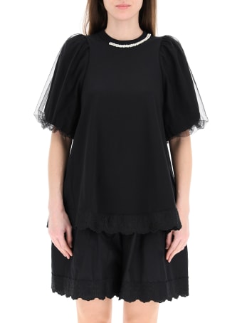 Simone Rocha Embellished A-line T-shirt
