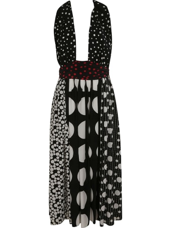 Dolce & Gabbana Polka Dot Printed Long Dress
