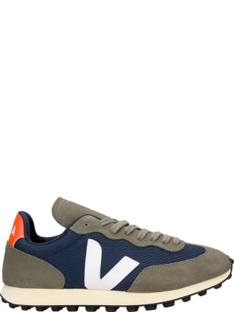 Veja Rio Branco Sneakers In Green Suede And Fabric