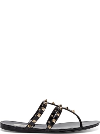 Valentino Garavani Rockstud Sandals With Golden Studs