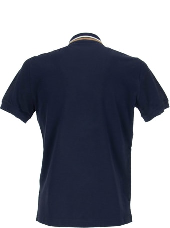 Brunello Cucinelli Cotton Piqué Slim Fit Polo Shirt With Striped Knit Collar