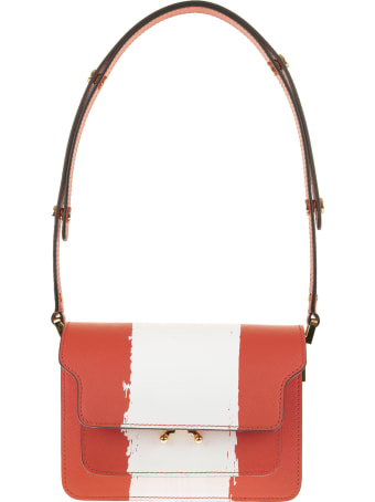 Marni Red And White Mini Trunk Bag