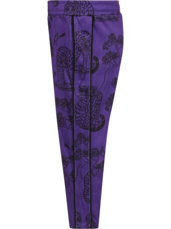 Mini Rodini Purple Trouser For Kids With Tigers