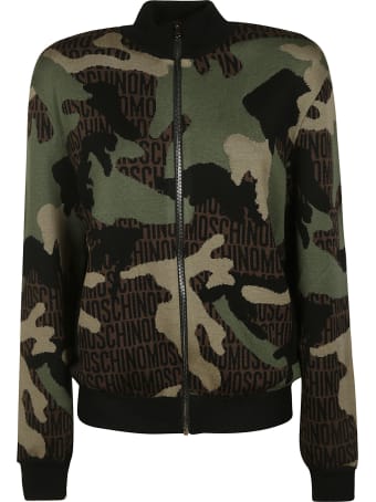 Moschino Camo Logo Motif Bomber