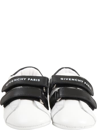 Givenchy White Shoes For Babykids With Logo
