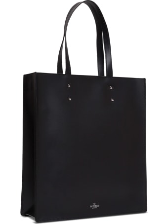 Valentino Garavani Leather Tote Shopper With Logo