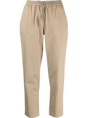 SEMICOUTURE Buddy Crop Pants In Beige Cotton