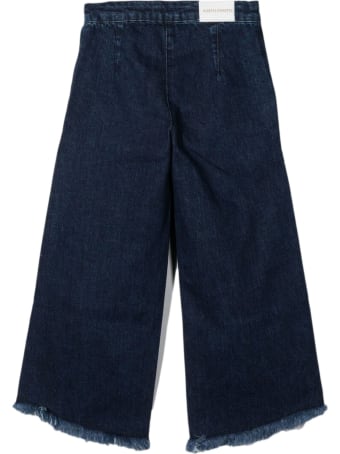 Alberta Ferretti Dark Blue Cotton Trousers