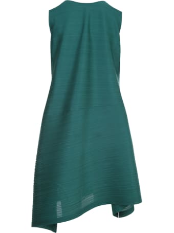Pleats Please Issey Miyake Vein Sleeveless Midi Dress