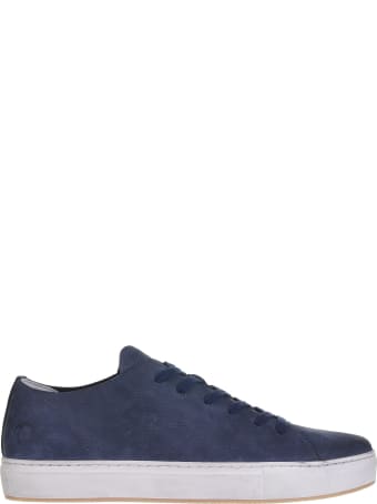 Crime london Sneakers In Blue Nabuk
