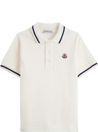 Moncler Cotton Piquet Polo Shirt With Logo Patch