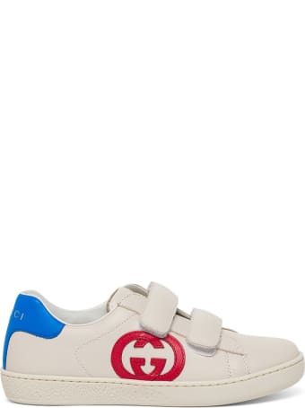 Gucci Ace Leather Sneakers With Logo