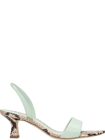 3JUIN Orchid 050 Sandals In Green Leather