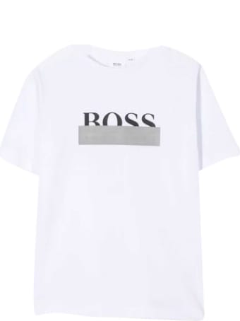 Hugo Boss White Teen T-shirt With Logo
