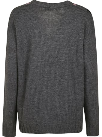 Ermanno Scervino Diamond Pattern Crystal Embellished Cardigan
