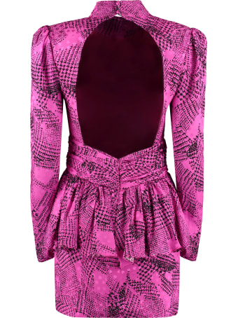 Alessandra Rich Printed Silk Mini-dress