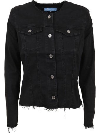 7 For All Mankind Denim Jacket Bair Rinsed Black