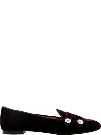 Aquazzura Deep Plum Velvet Astor Loafer