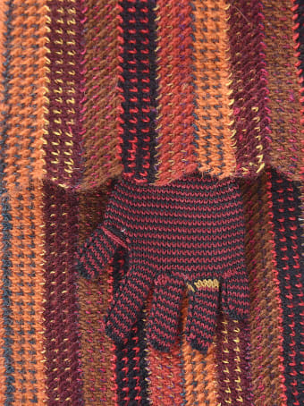 De Clercq Stripe Pattern Woven Scarf