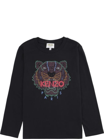 Kenzo Kids Long Sleeve Cotton T-shirt