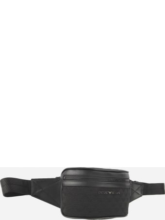 Emporio Armani Waist Bag In Jacquard Fabric With Monogram