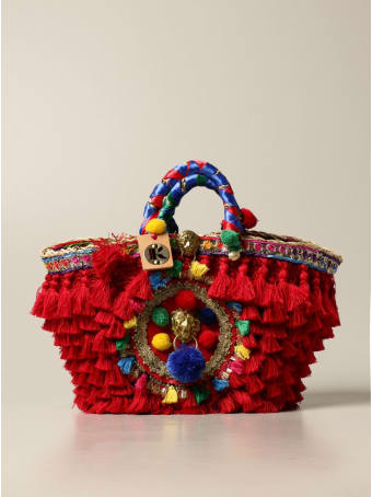 Sikuly Handbag Red Melania Sikuly Coffa Bag With Multi Tassels