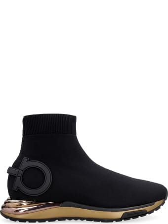 Salvatore Ferragamo Gardena Knitted Sock-style Sneakers