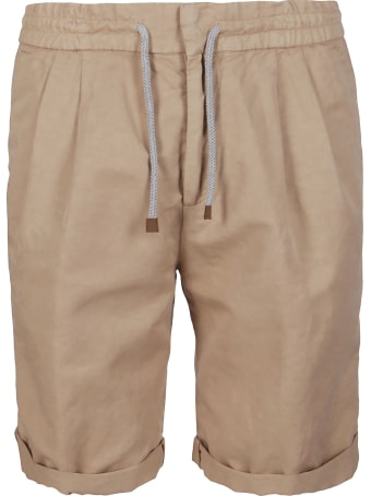 Brunello Cucinelli Beige Linen-cotton Blend Shorts