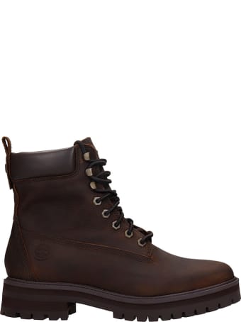 Timberland Courma Guy Combat Boots In Brown Leather