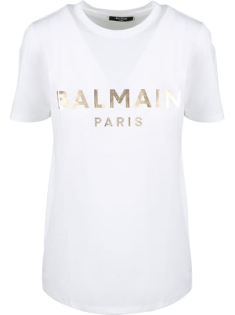 Balmain Metallic Logo T-shirt