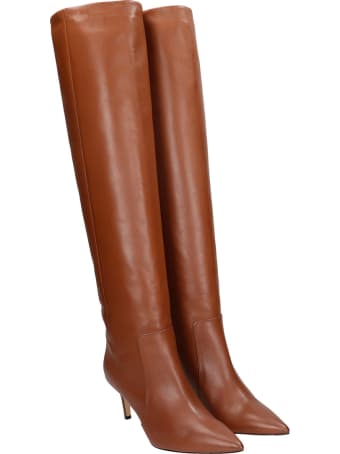 Fabio Rusconi High Heels Boots In Leather Color Leather