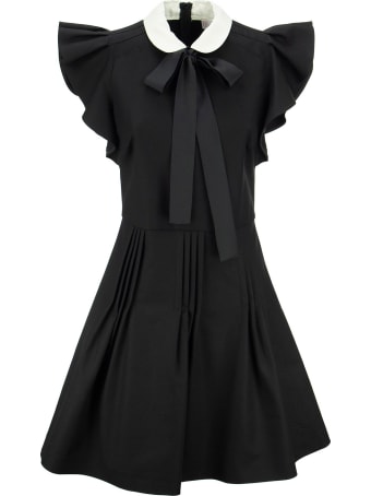 RED Valentino Soft Fluid Dress With Pleated Skirt