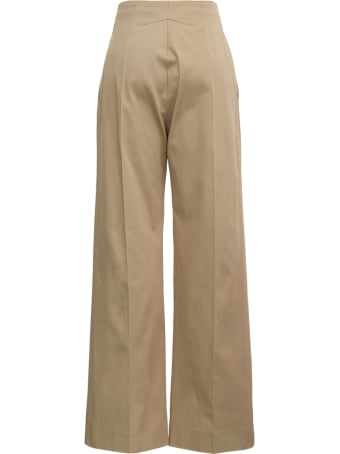 Patou Beige Cotton Gabardine Pants