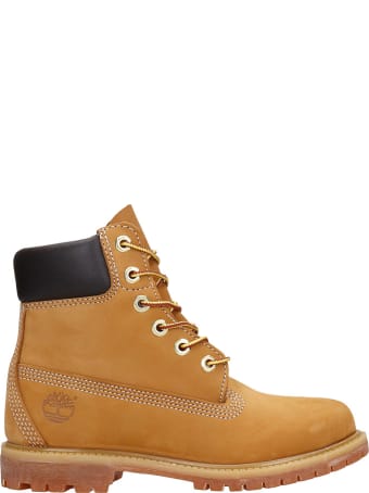 Timberland 6in Prem Combat Boots In Yellow Nubuck