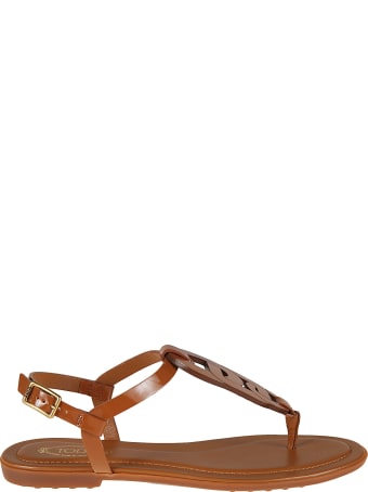 Tod's Side Buckled Flat Sandals