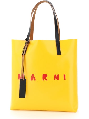 Marni Pvc Coated Tote Bag With Logo
