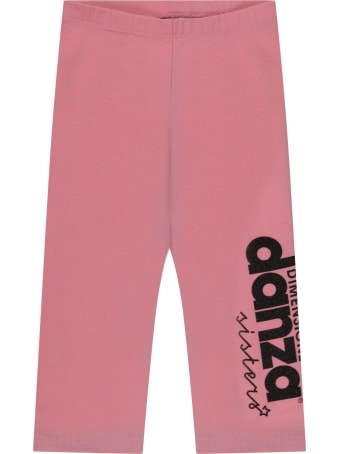 Dimensione Danza Pink Leggings With Logo For Girl