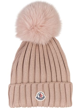 moncler pink beanie