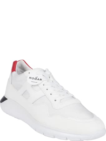 Hogan White Leather Interactive Sneakers