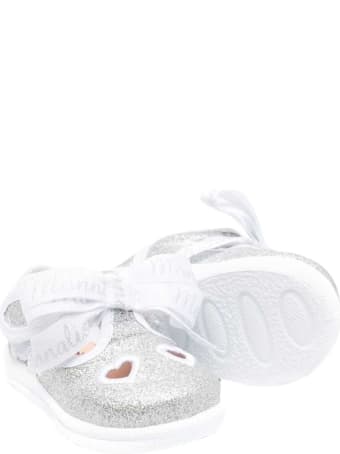 Monnalisa Glitter Silver Ballet Flats