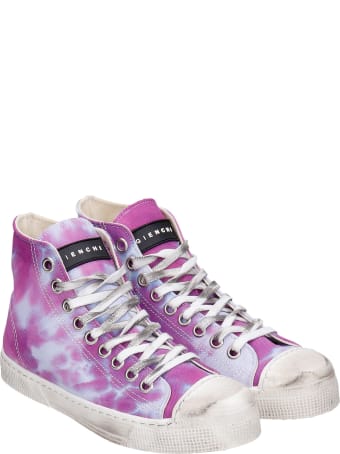 Gienchi J.m High Sneakers In Viola Canvas